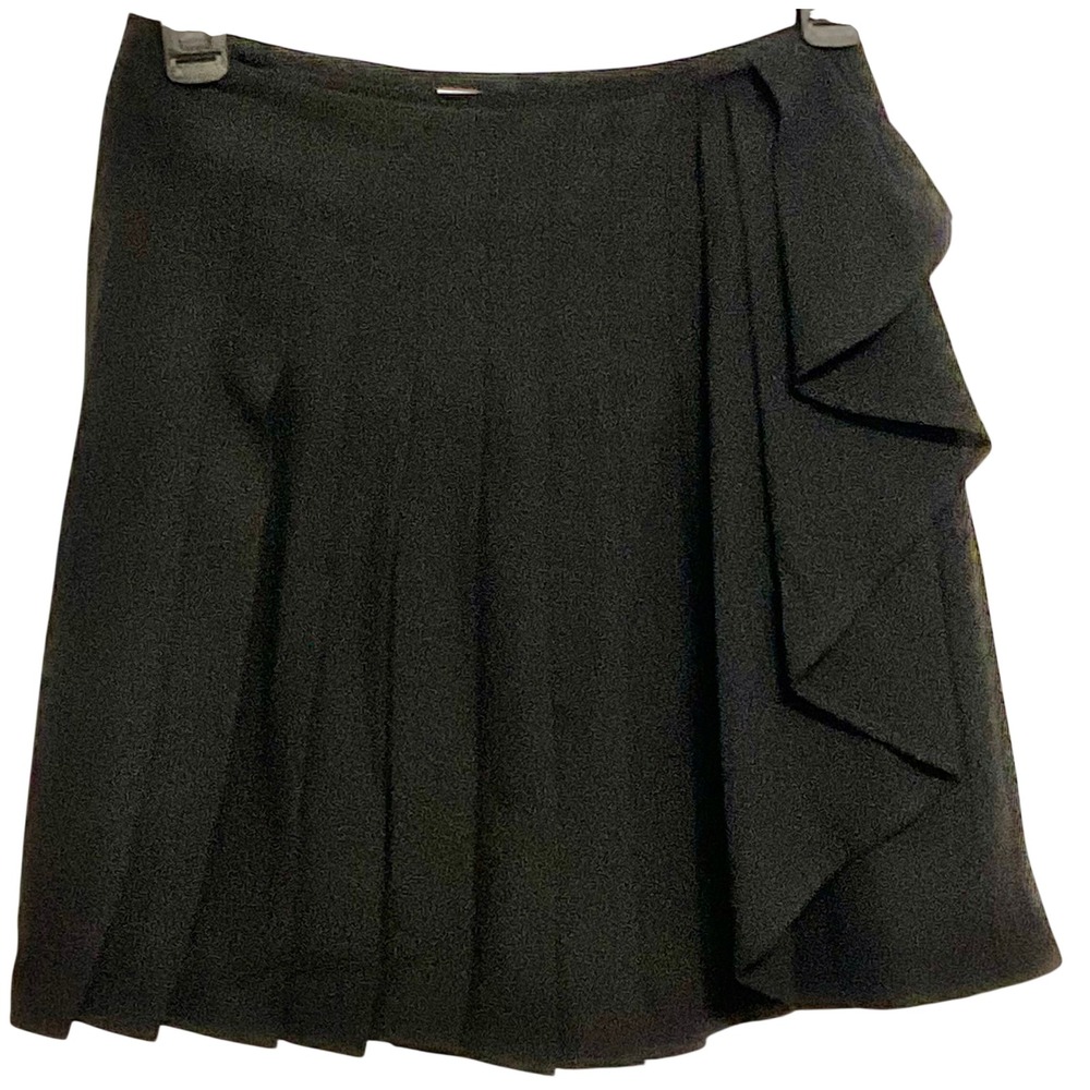 CACHE mini wrap skirt  black Y2K ruffle pleated flare 90's Y2K minimalist 6
